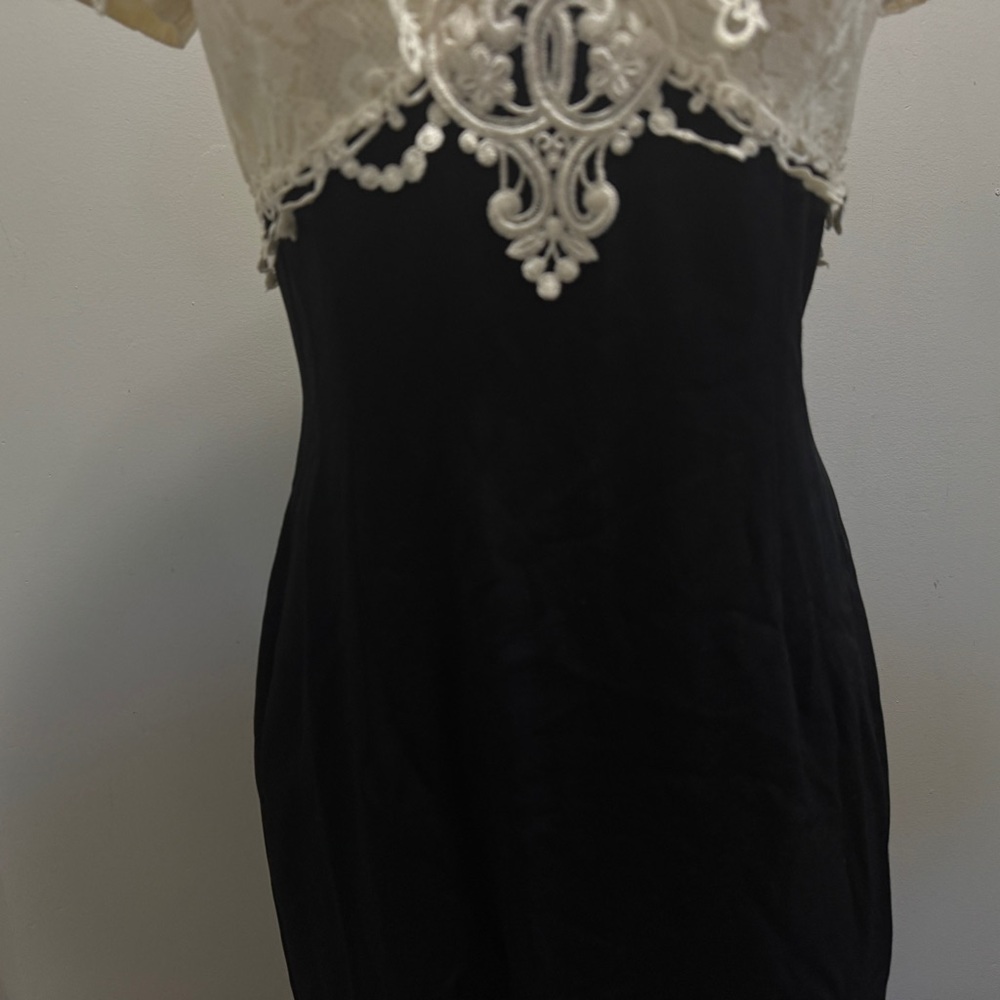 Vintage Scott McClintock Victorian Lace Formal Dress Size 6 (Missing 2 buttons) - Picture 4 of 13